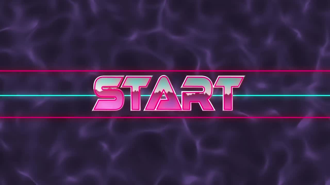 animación del inicio en el espacio abstracto púrpura digital