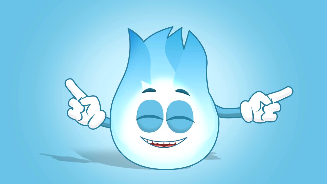 dibujos animados gas flame música baile con animación de la cara alfa mate