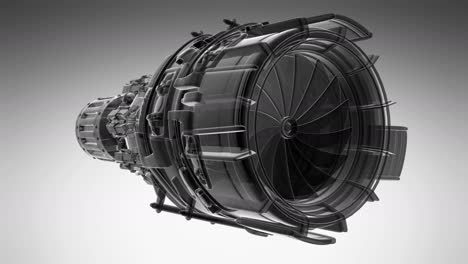 rotate jet engine turbine