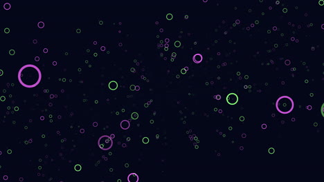 mesmerizing circle pattern purple and green circles on black background