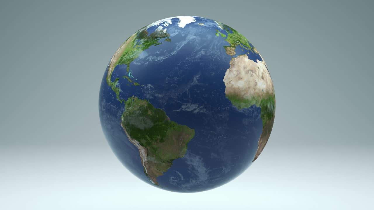 planeta tierra girando bucle sin costuras aislado 4k con luma mate