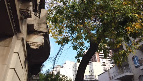 street buildings of buenos aires capital city argentina new against old houses