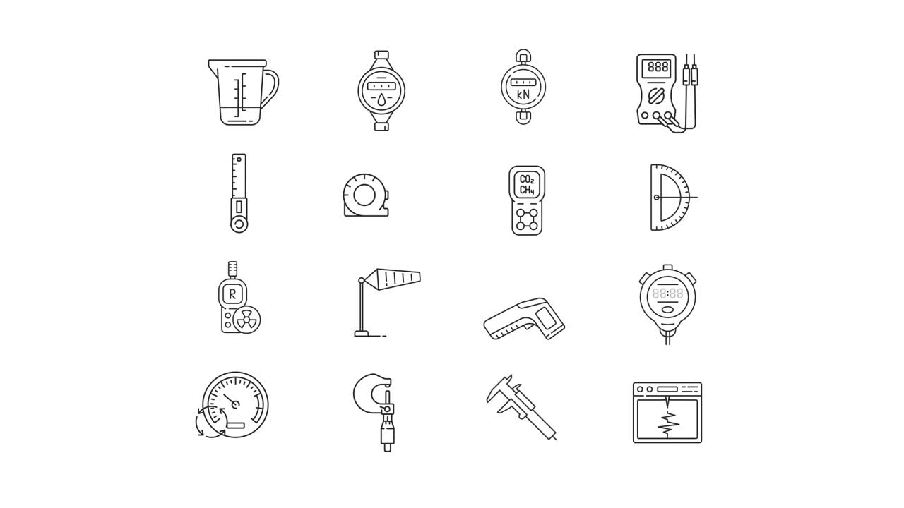 Measuring Instruments Line Art