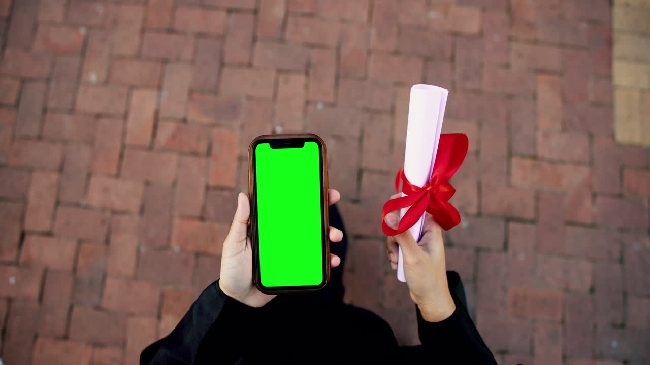 Graduation Day with Diploma and Phone