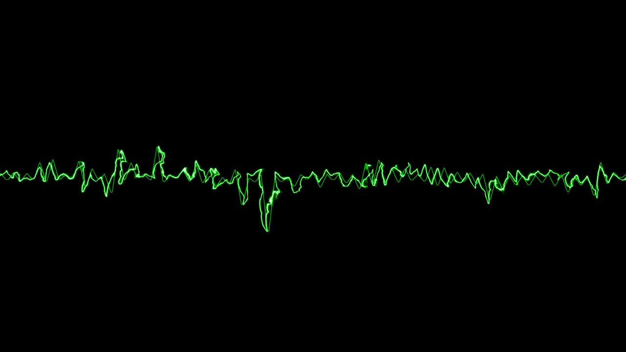 Abstract green waveform.