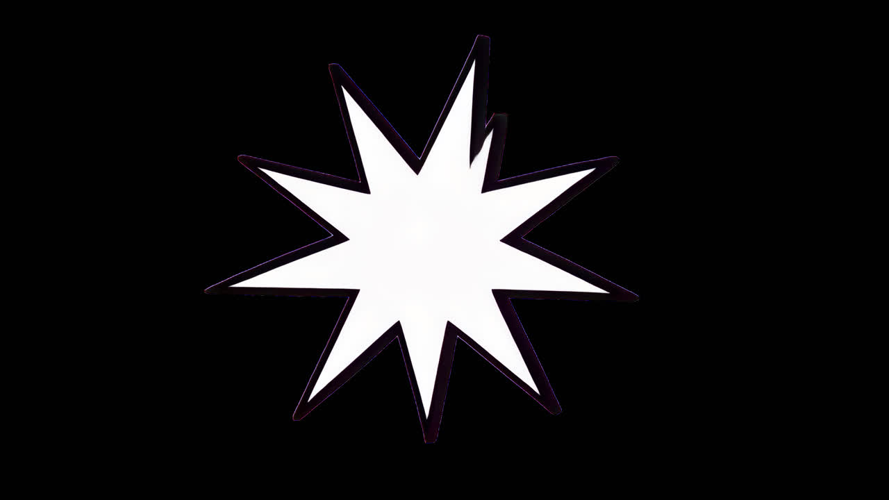 Bold comic-style explosion graphic animated overlay, transparent 4K video, alpha channel, ProRes