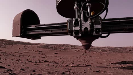 Mars Rover Arm on Martian Surface