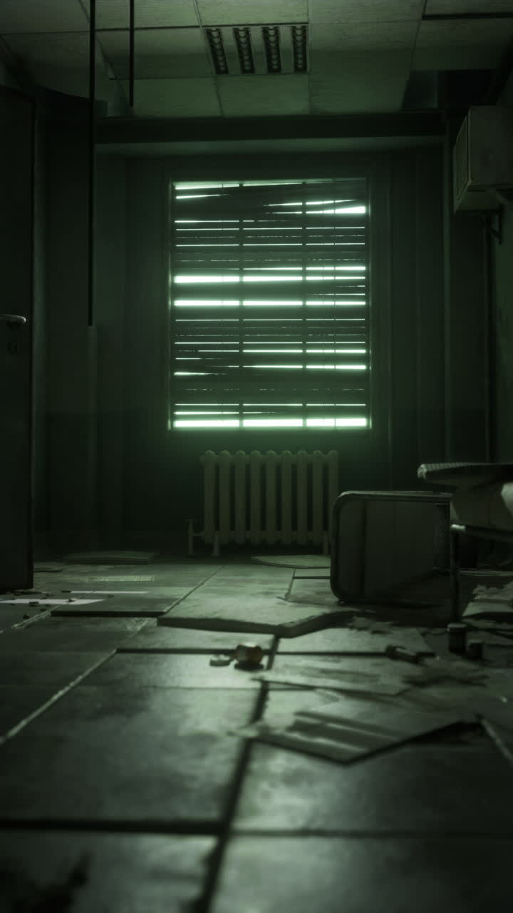 habitación de oficina abandonada