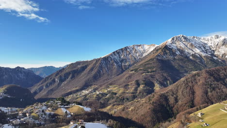 Drone-view-of-Orobie-alps-with-snow-at-sunny-day