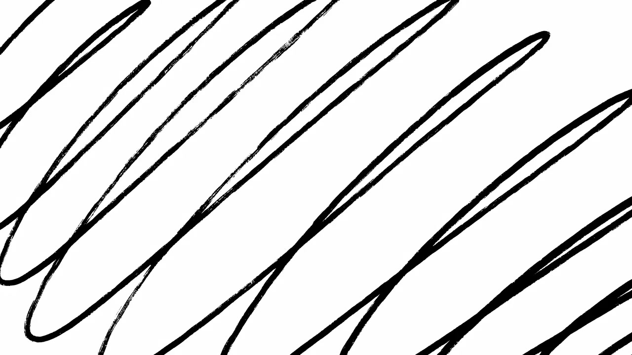 Linee nere animate disegnate a mano su sfondo bianco