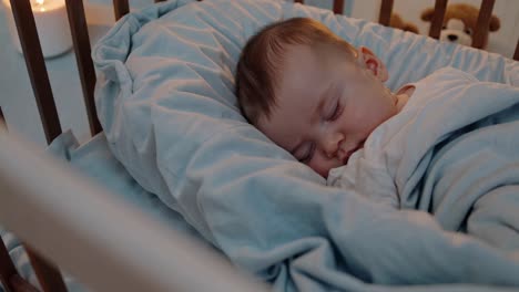 baby sleeping in crib