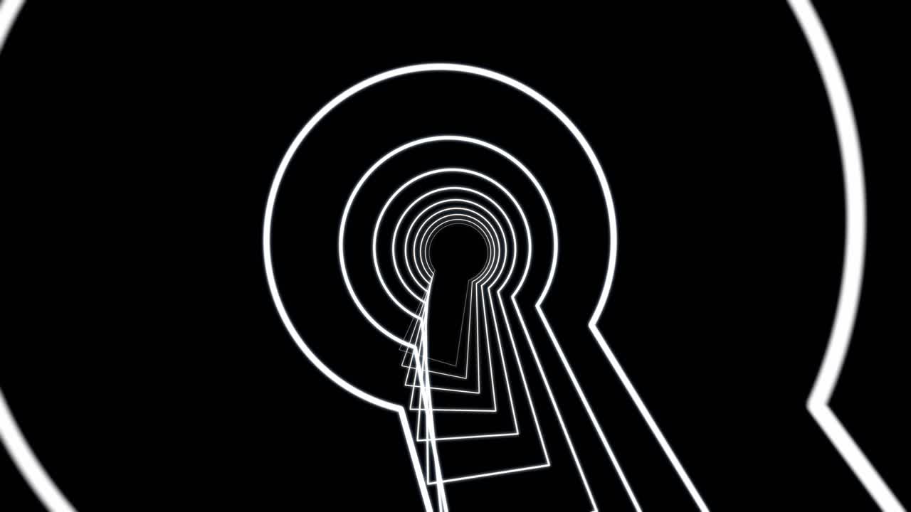 Abstract Tunnel with White Lines