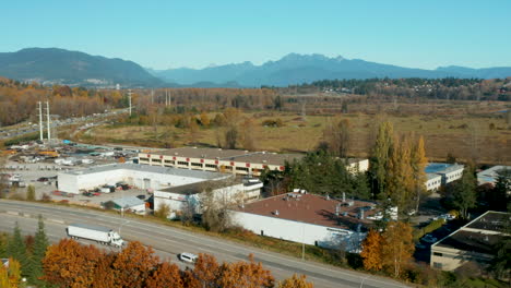 aerial view of the mountains from port coquitlam, british columbia, canada
