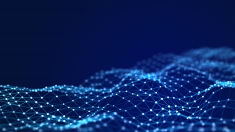 the structure of the network connection of points and lines. data technology. 3d rendering. seamless loop.