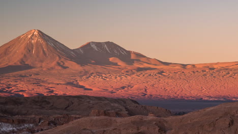 time lapse of sunset in atacama, san pedro de atacama, chile