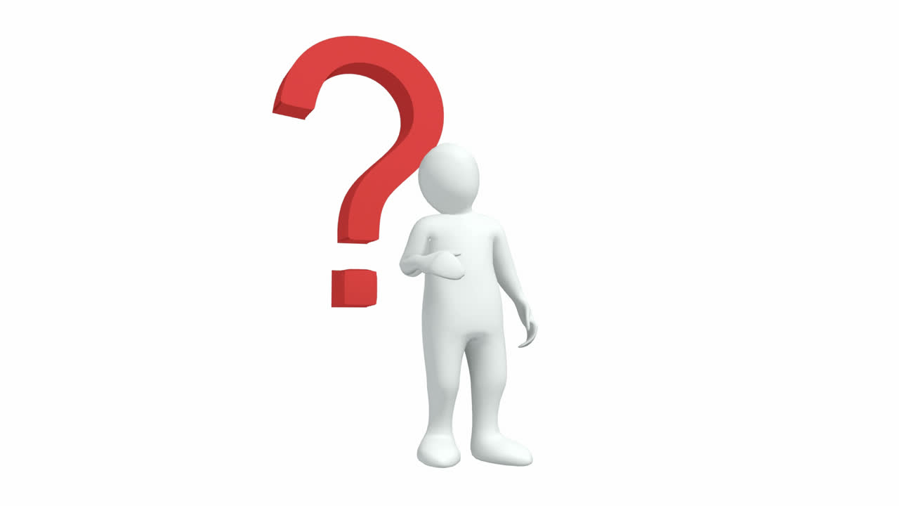 색 배경에 3d 인간을 보여주는 애니메이션