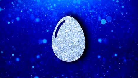 egg icon blinking glitter glowing shine particles.