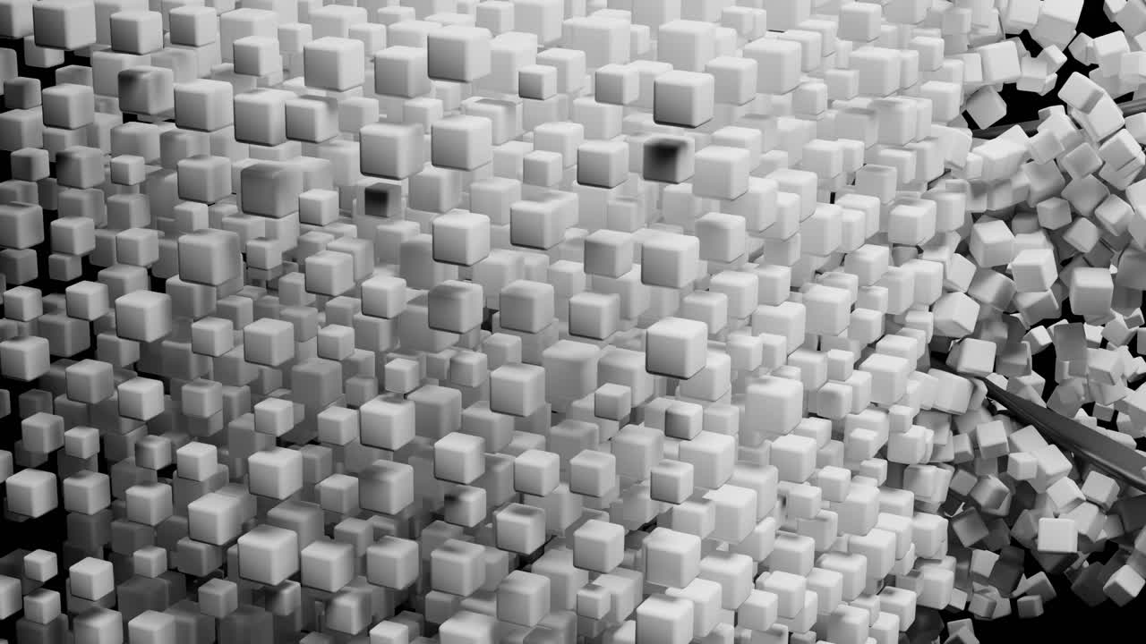 추상 3d 큐브 폭발