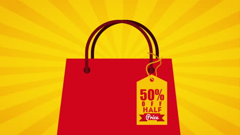 50% de descuento en la venta de bolsas de compras