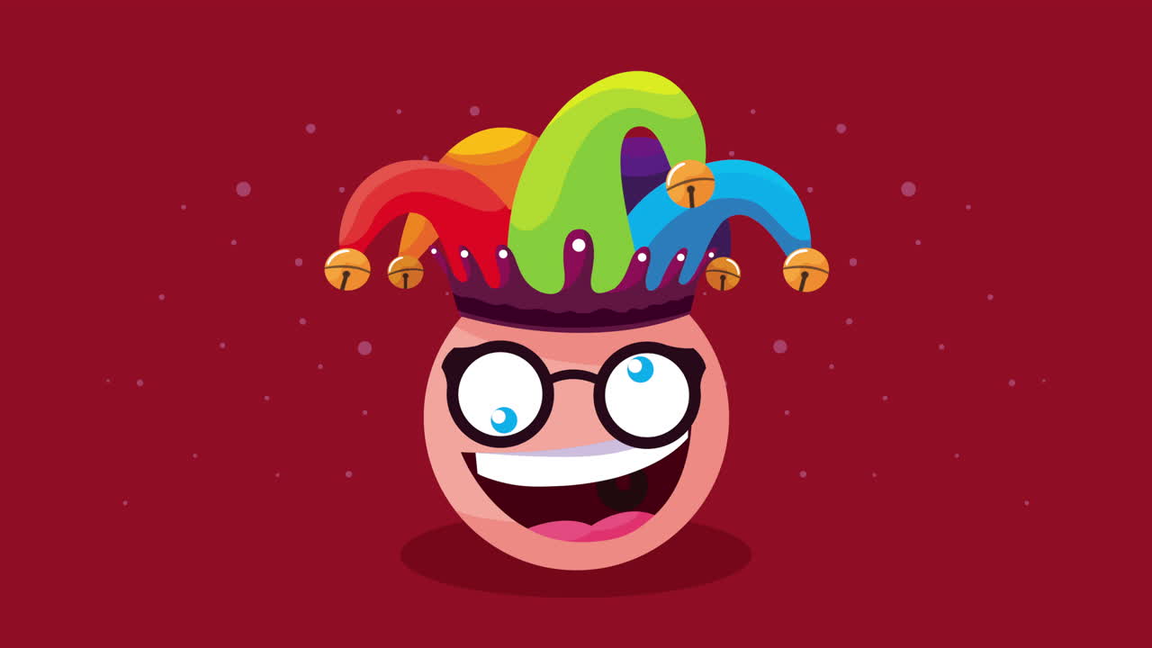 emoji con gafas y sombrero de bromista