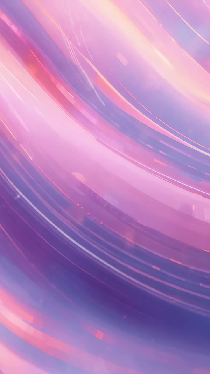 Vertical video: Swirling luminous bands shifting on play as looped background, trailing thin lights
