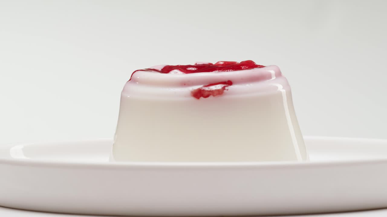 Delicious Creamy Panna Cotta with Red Berries