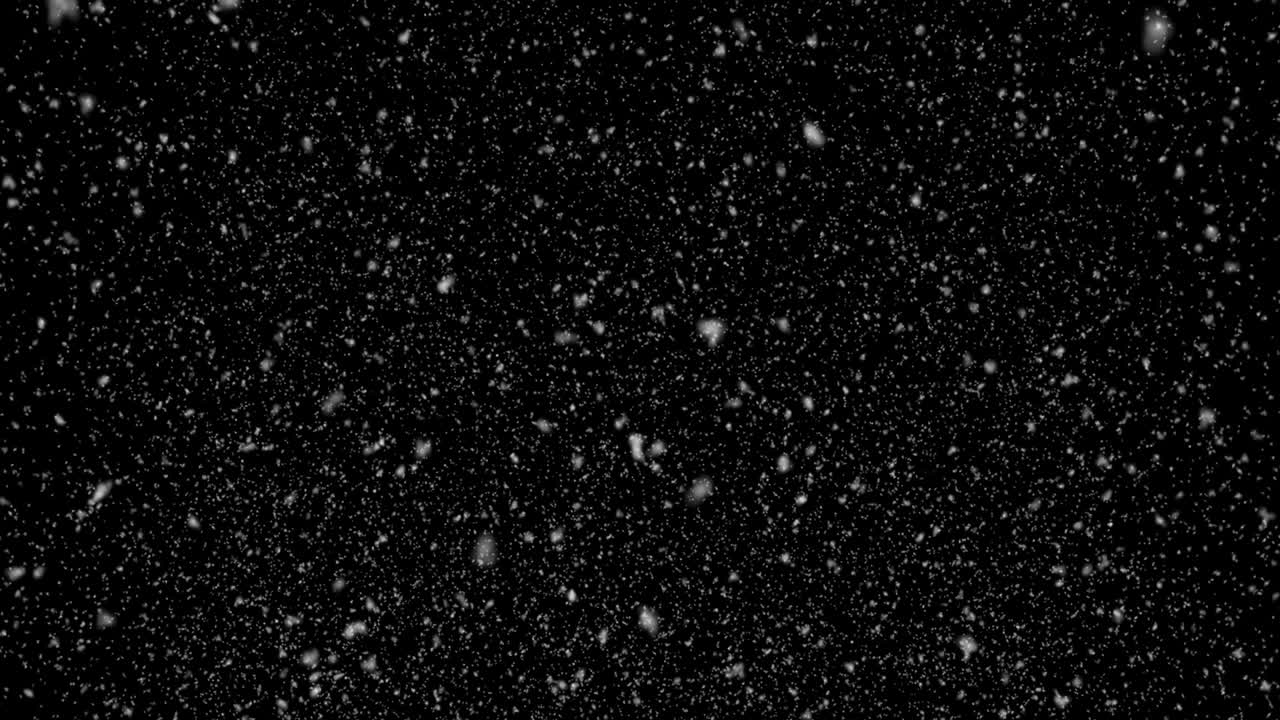 Falling Light Snowfall. Weather Condition. Winter Background. 4K