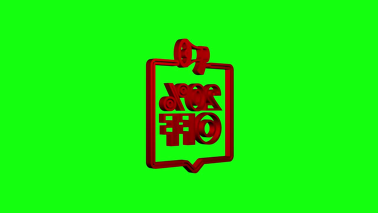 20 percent OFF Sale Discount Banner with megaphone. Discount offer price tag. 20 percent discount promotion 3d icon. Motion Graphic