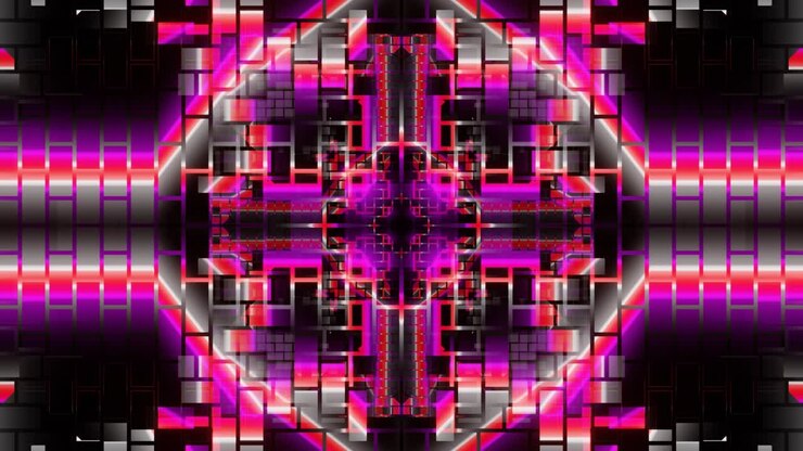 Colorful VJ Loop animation of bright dynamic pattern