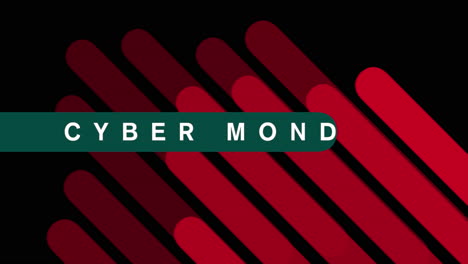 Cyber-Montag-Mit-Roten-Linien-Auf-Schwarzem-Modernem-Verlauf