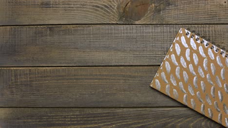 various school supplies on wooden background