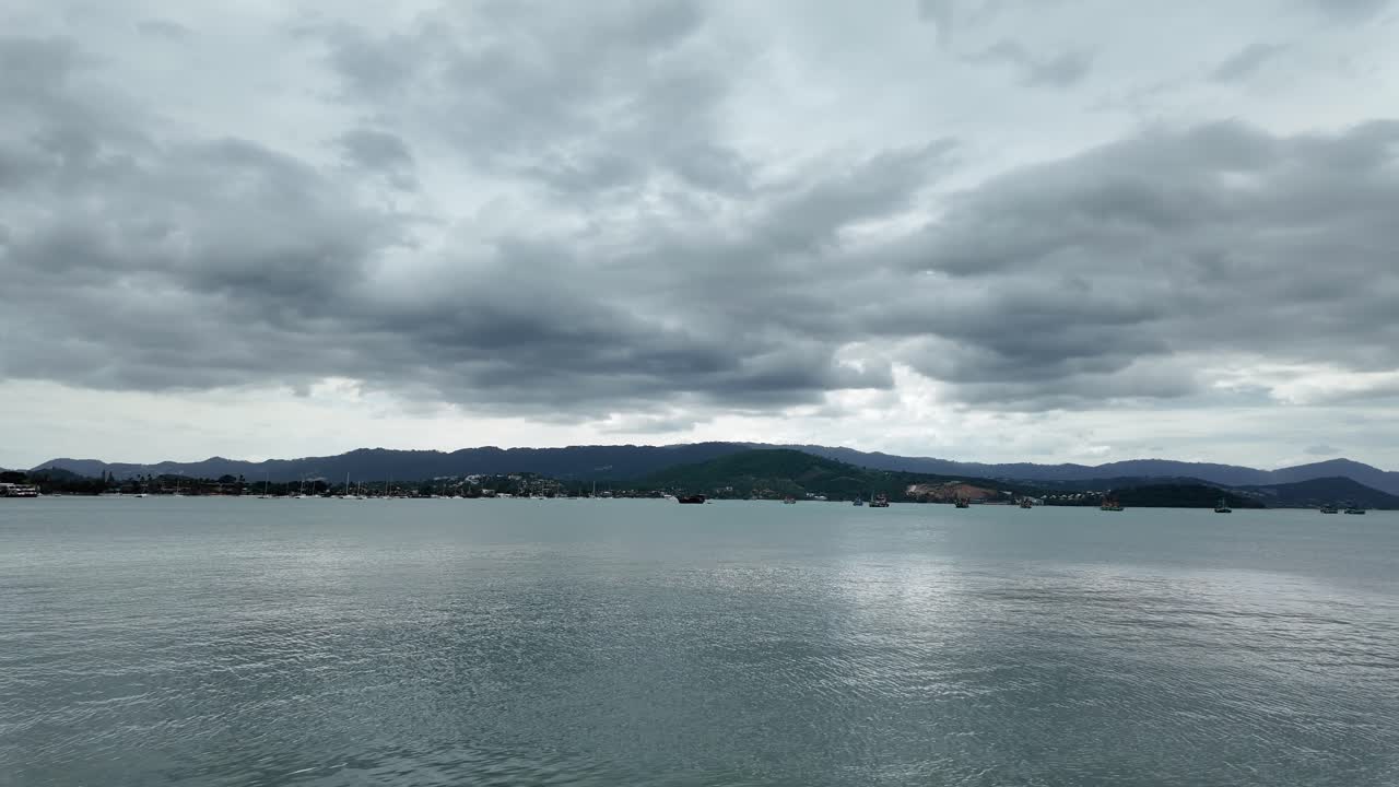 Gulf of Thailand ocean cloudy skyline Southeast Asia nature landscape Koh Samui