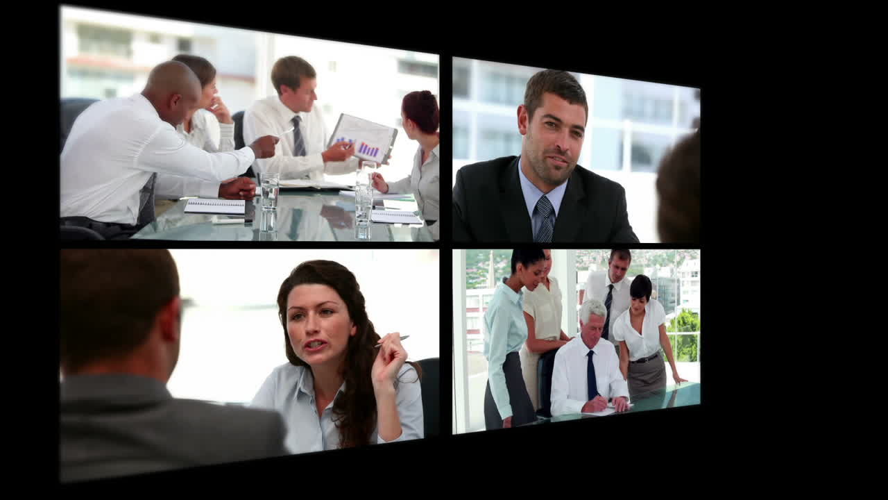 사업가들의 콜라지