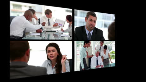 collage of business people