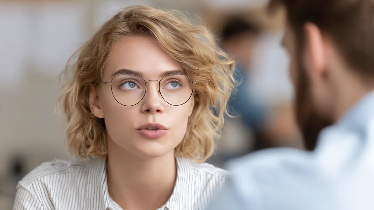 Engaging Conversation: A Young Woman's Expressions Transition from Interest to Disinterest During a Dialogue with a Peers in a Casual Setting