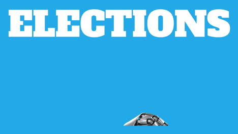 elections text animation over blue background