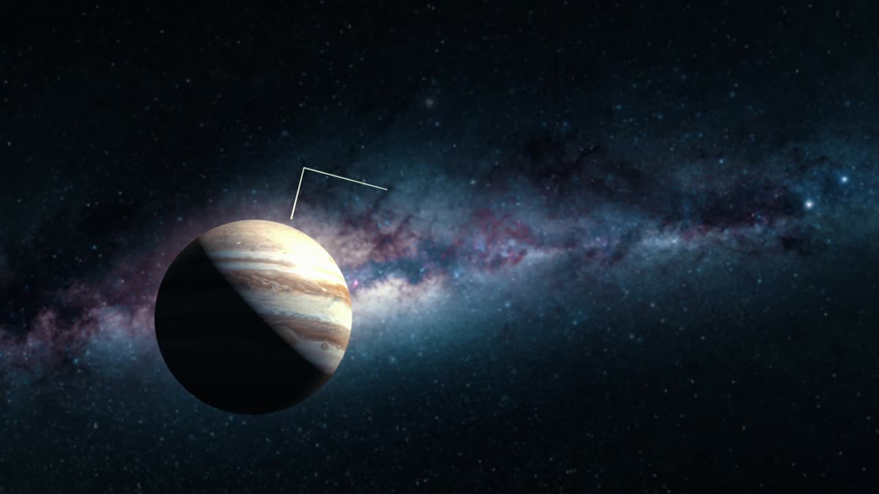 visual educativo del planeta júpiter que muestra información planetaria por escrito