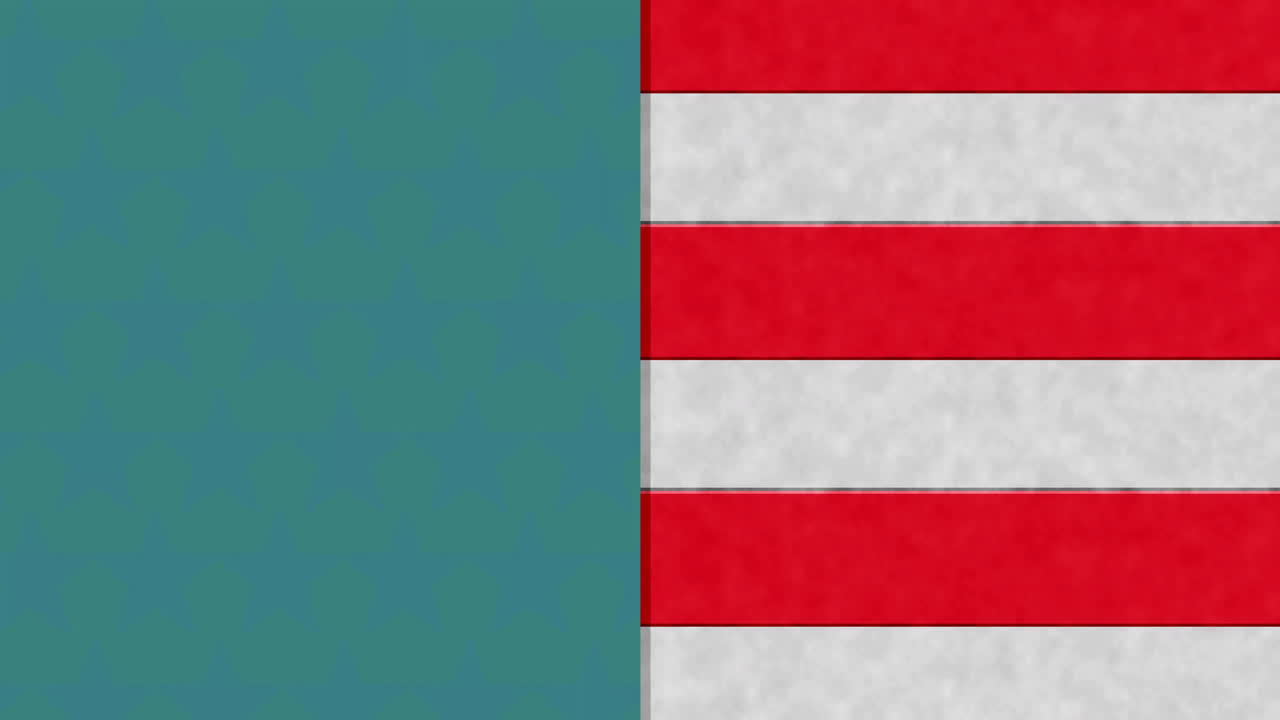 animación de rayas rojas y blancas de la bandera estadounidense y espacio de copia azul
