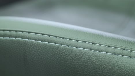 black leather seat covers in the car. beautiful leather car interior design. luxury leather seats in the car.