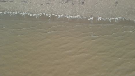 Aerial Drone View During Summer Alit Fishing Village,Kabong With, Facing Open Blue Sea, White Sandy Beach,Green Coconut, Palm Trees,And River,Sarawak,Borneo