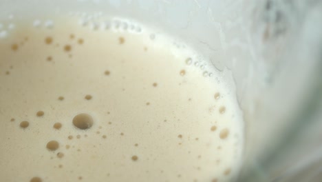 close-up of coffee foam