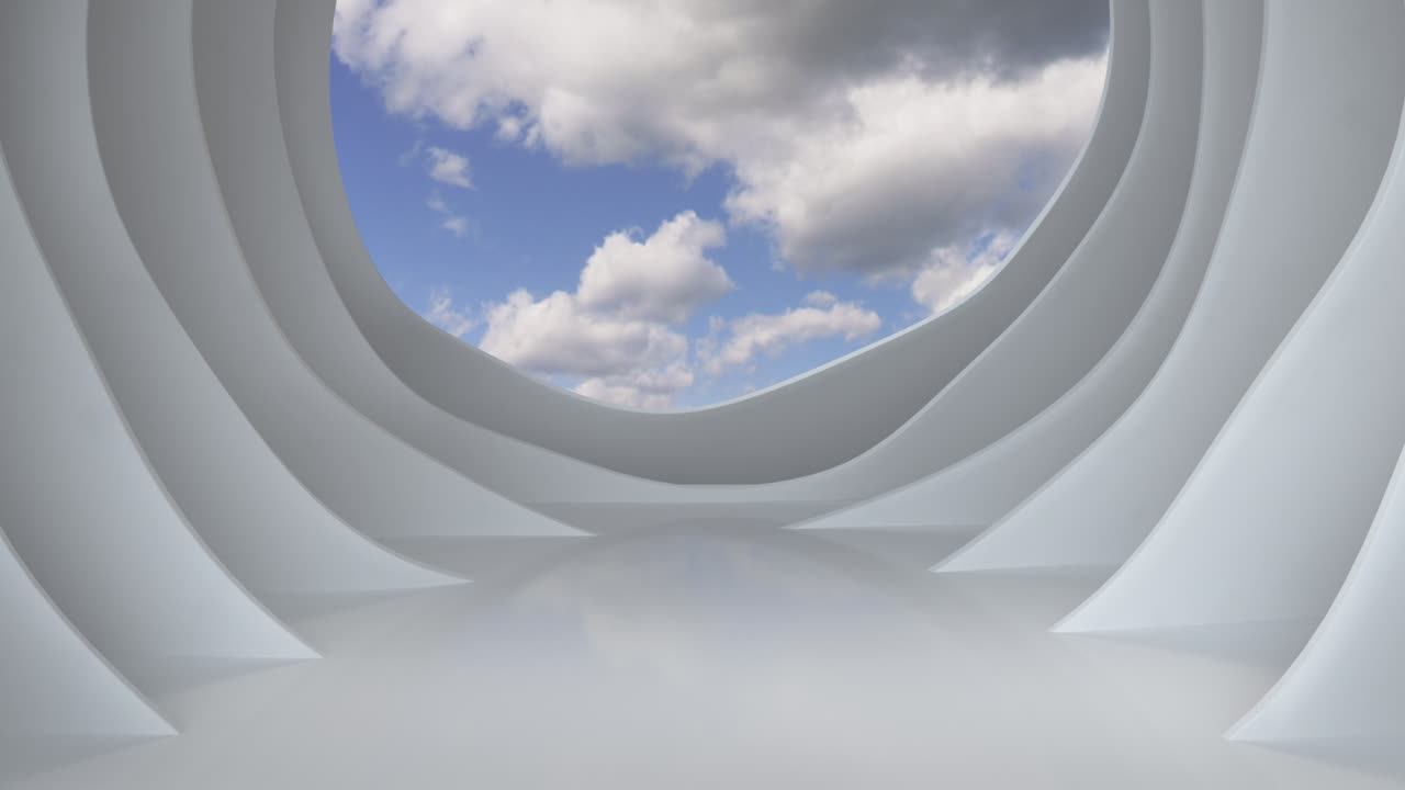 белая волна внутренняя бесшовная петля 3d рендеринговая анимация