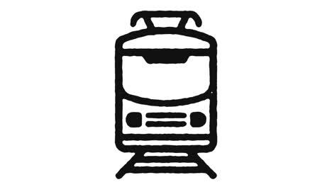 railroad train icon animation footage & alpha channel