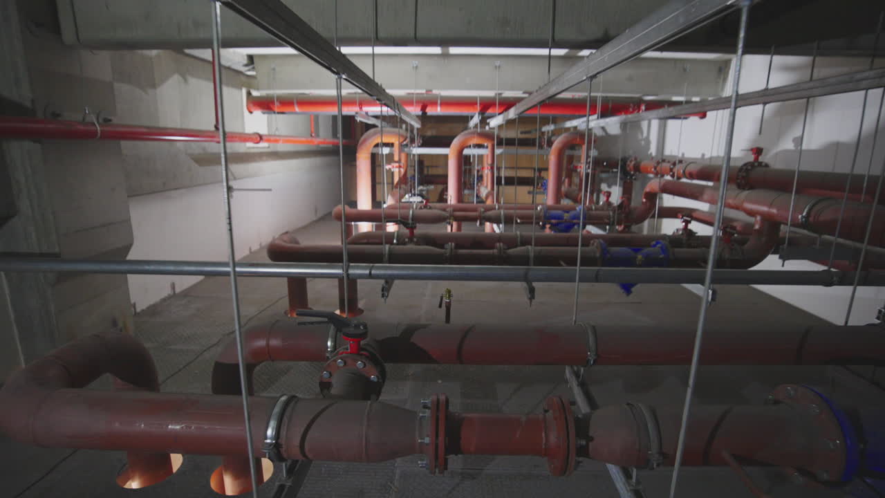 sistema de tubos en la parte técnica