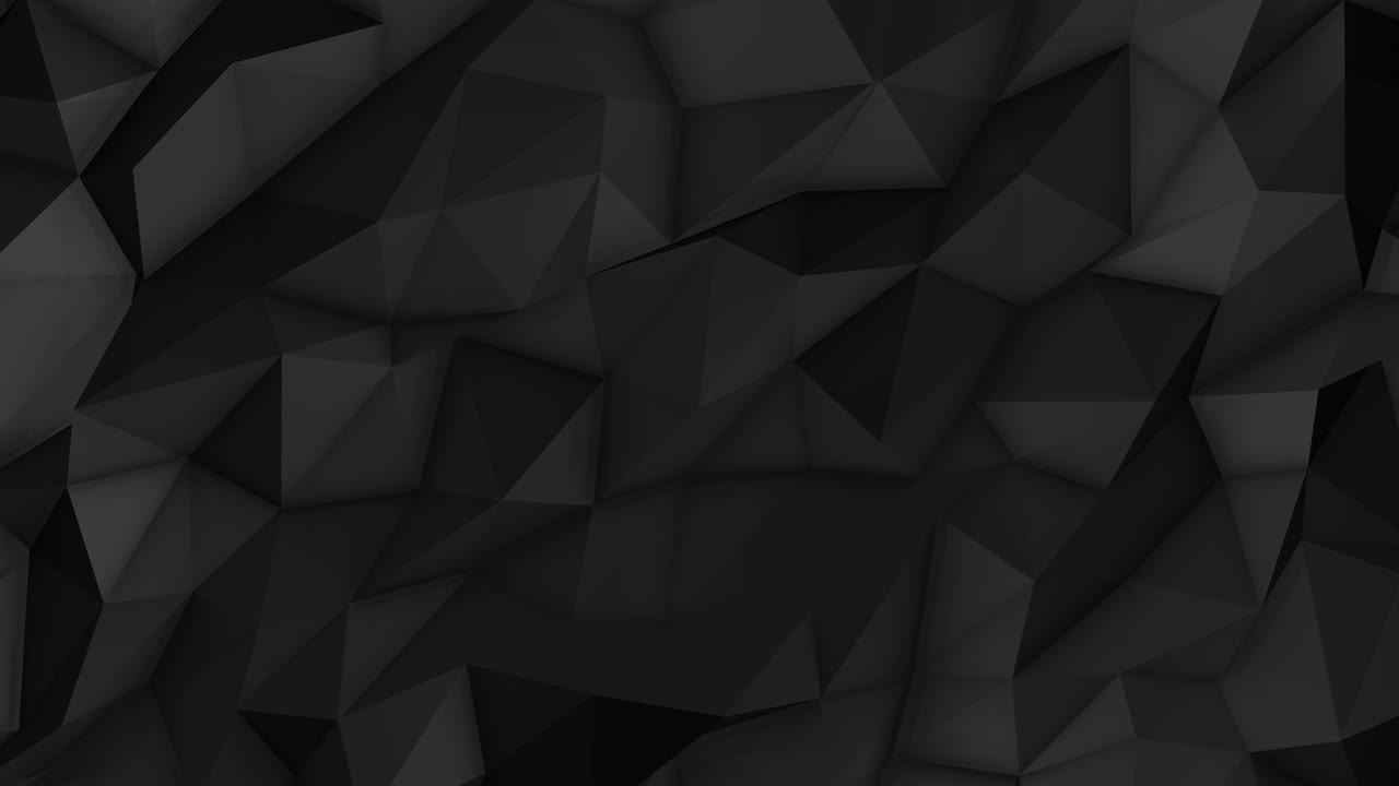 Black Looped Low Poly Triangular Background