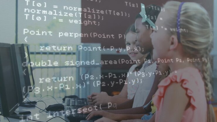 Animation of data processing over diverse schoolchildren using computer