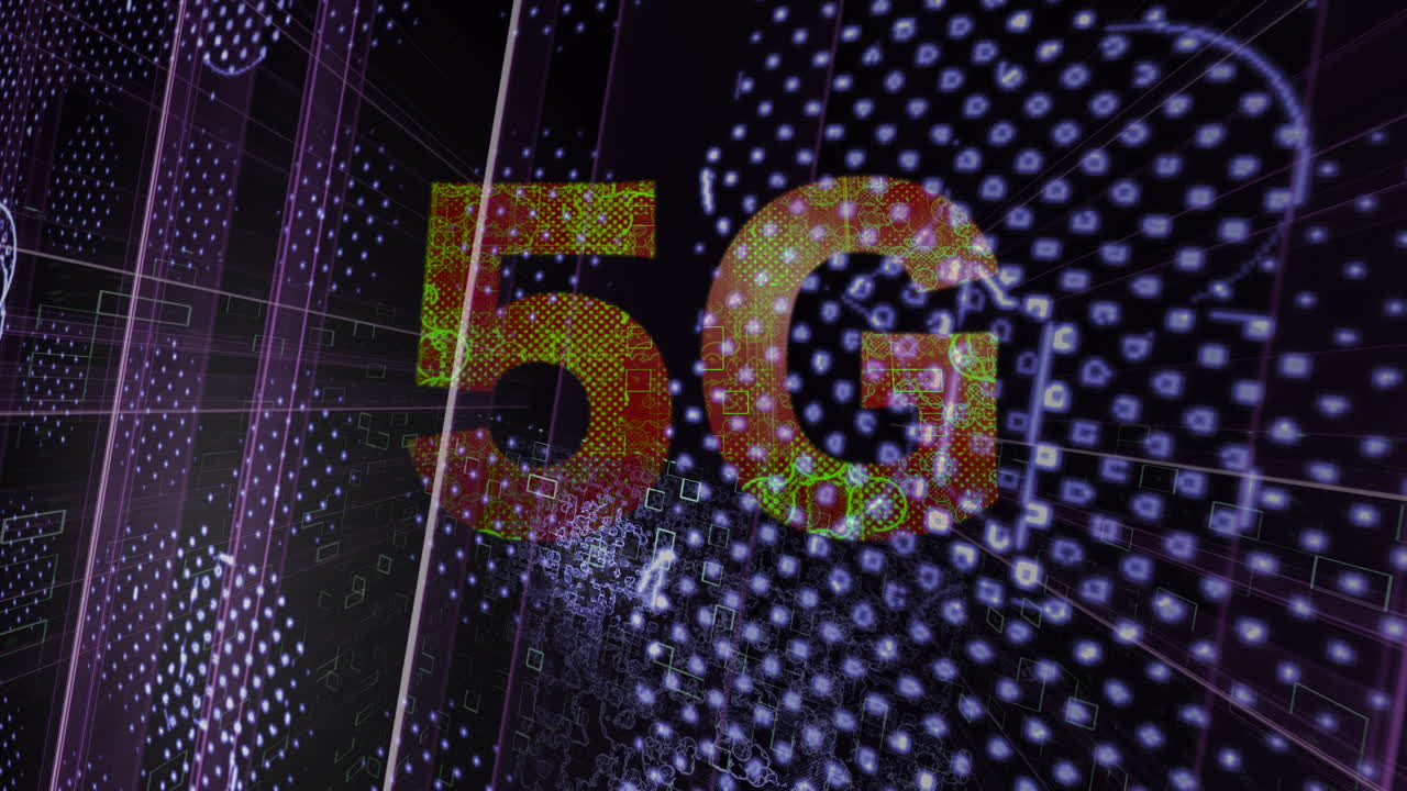 texto 5g con fondo animado