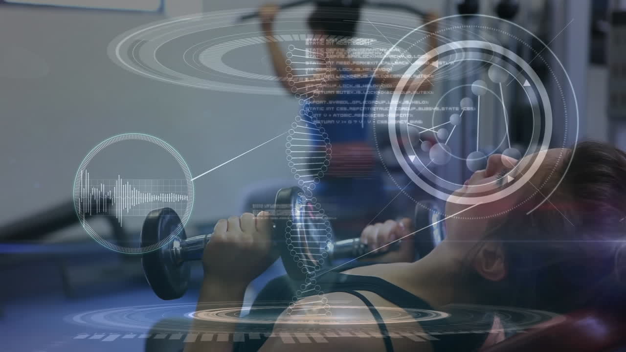 여성과 함께 데이터 처리