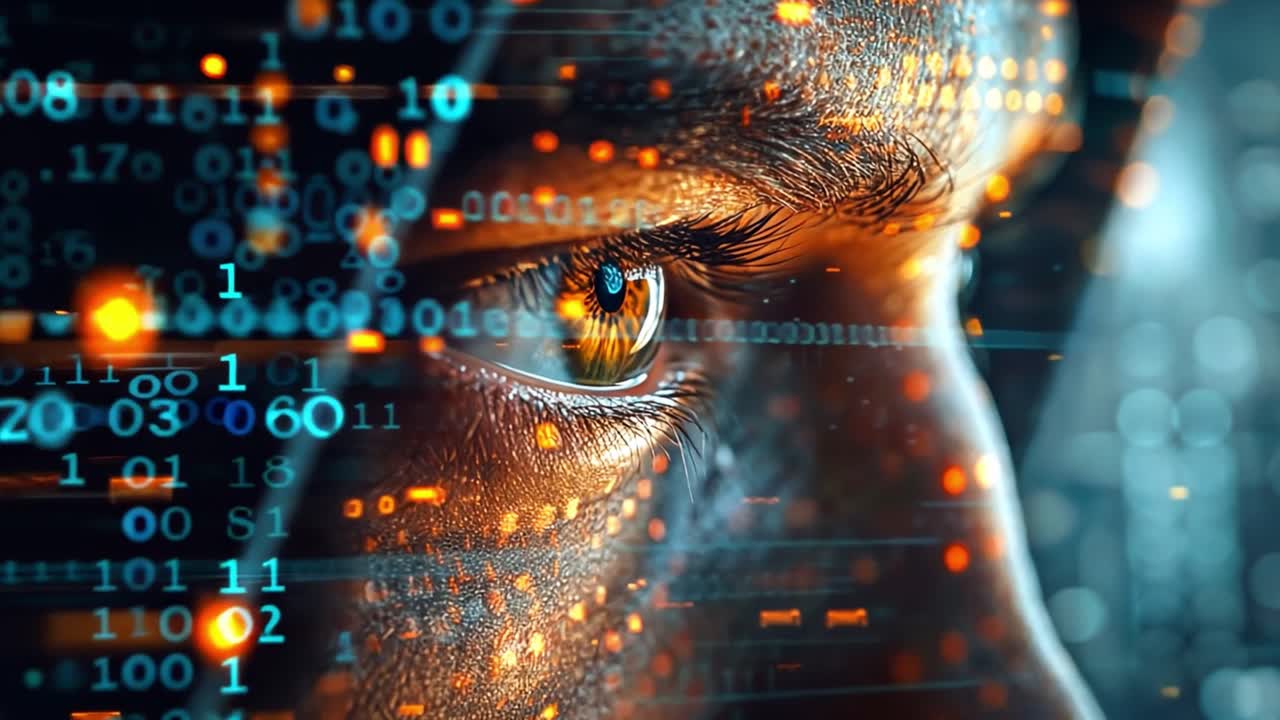 The Digital Eye: A Glimpse into the World of Binary Code and AI