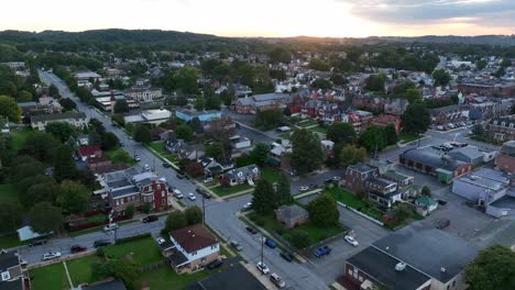 Aerial-of-American-town-in-USA